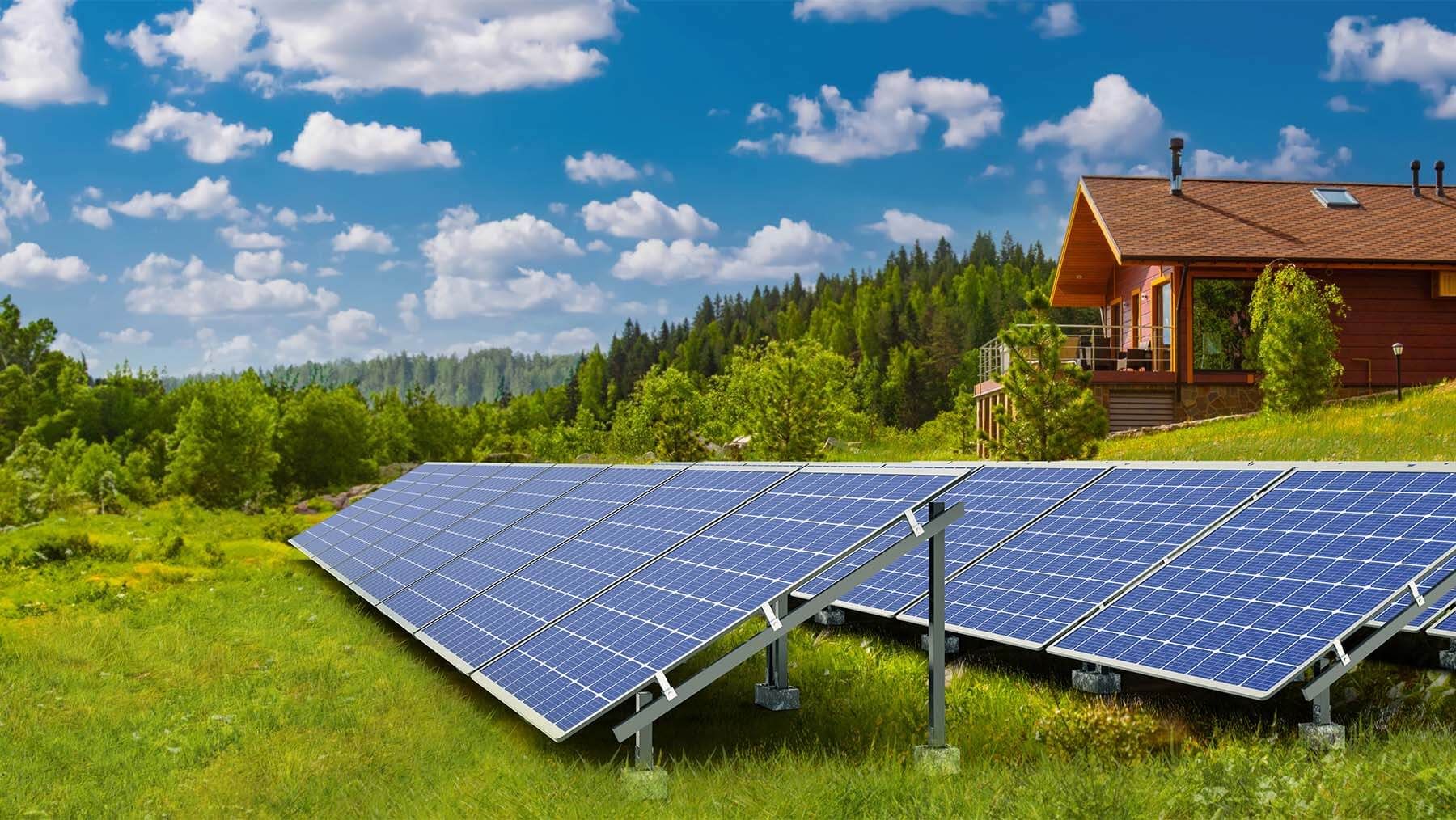 Campbell River home with solar panels 