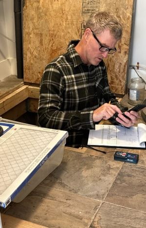 Rick Martin working on calculator Energy View